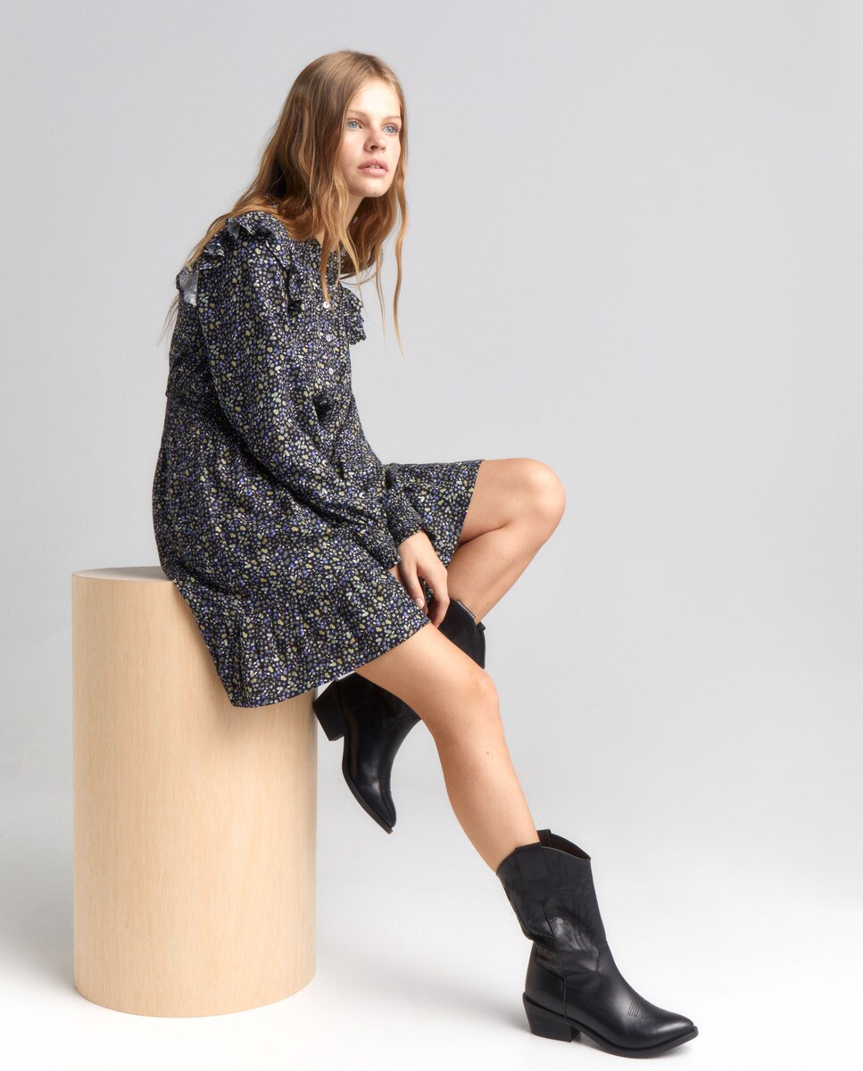 Robe courte manches longues