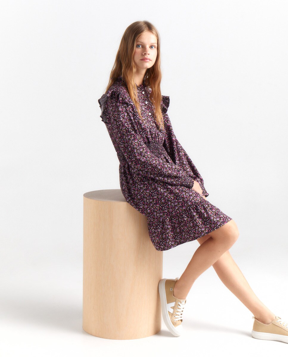 Robe courte manches longues