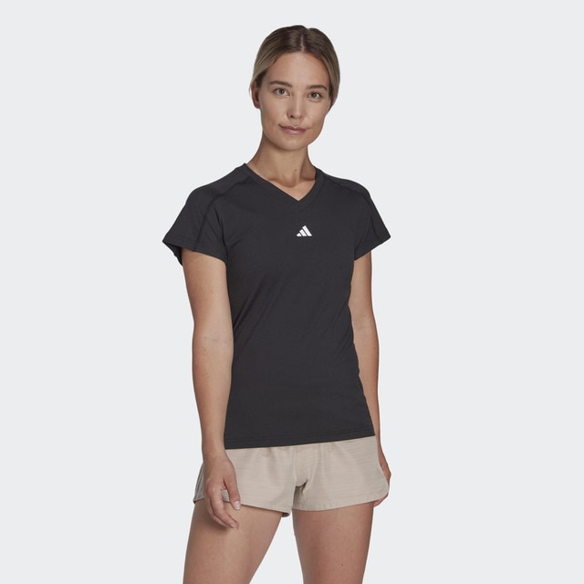 Imagen 0 de Camiseta de mujer AEROREADY Train Essentials Minimal Branding V-Neck adidas