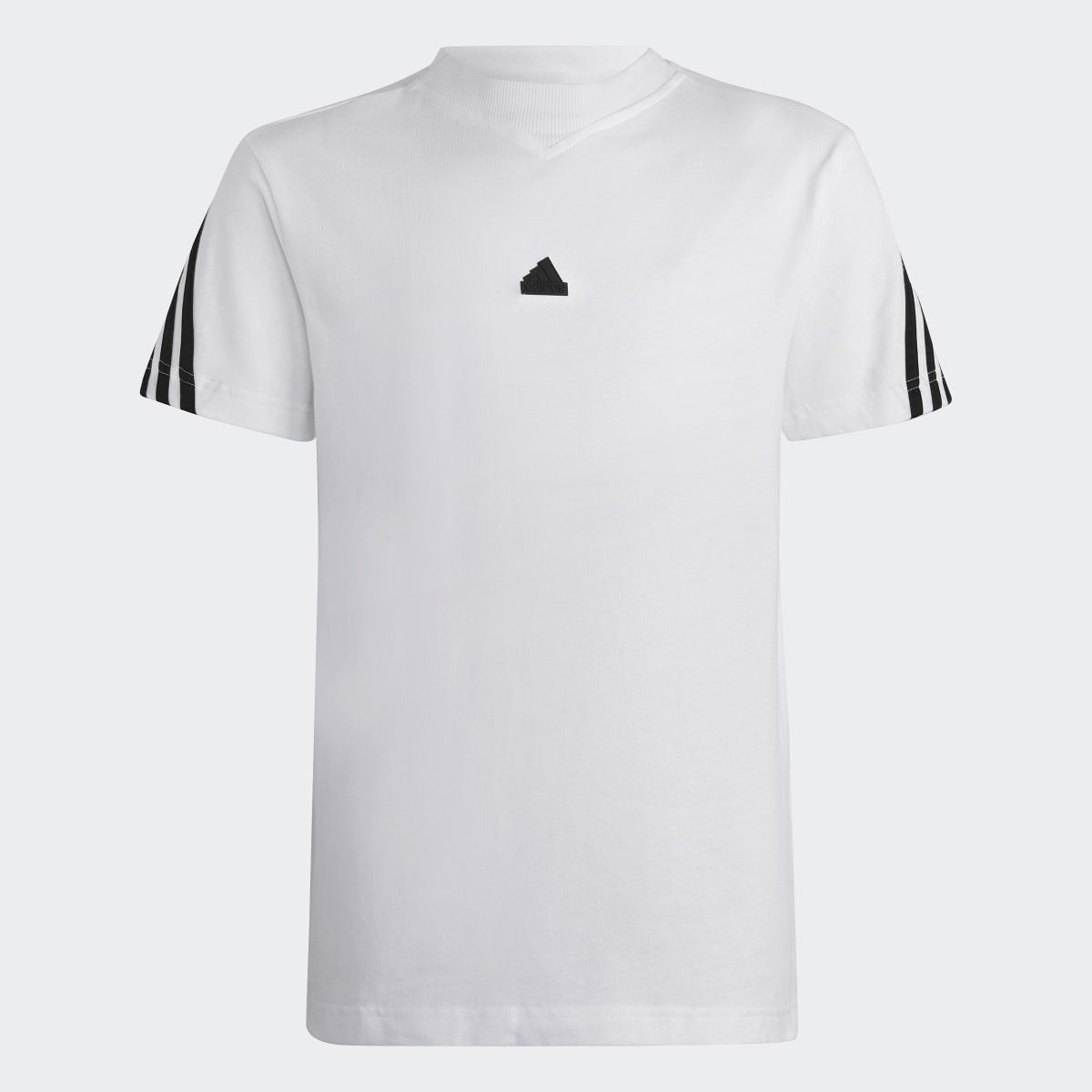 T-shirt de Criança Future Icons 3 Faixas Branco-1