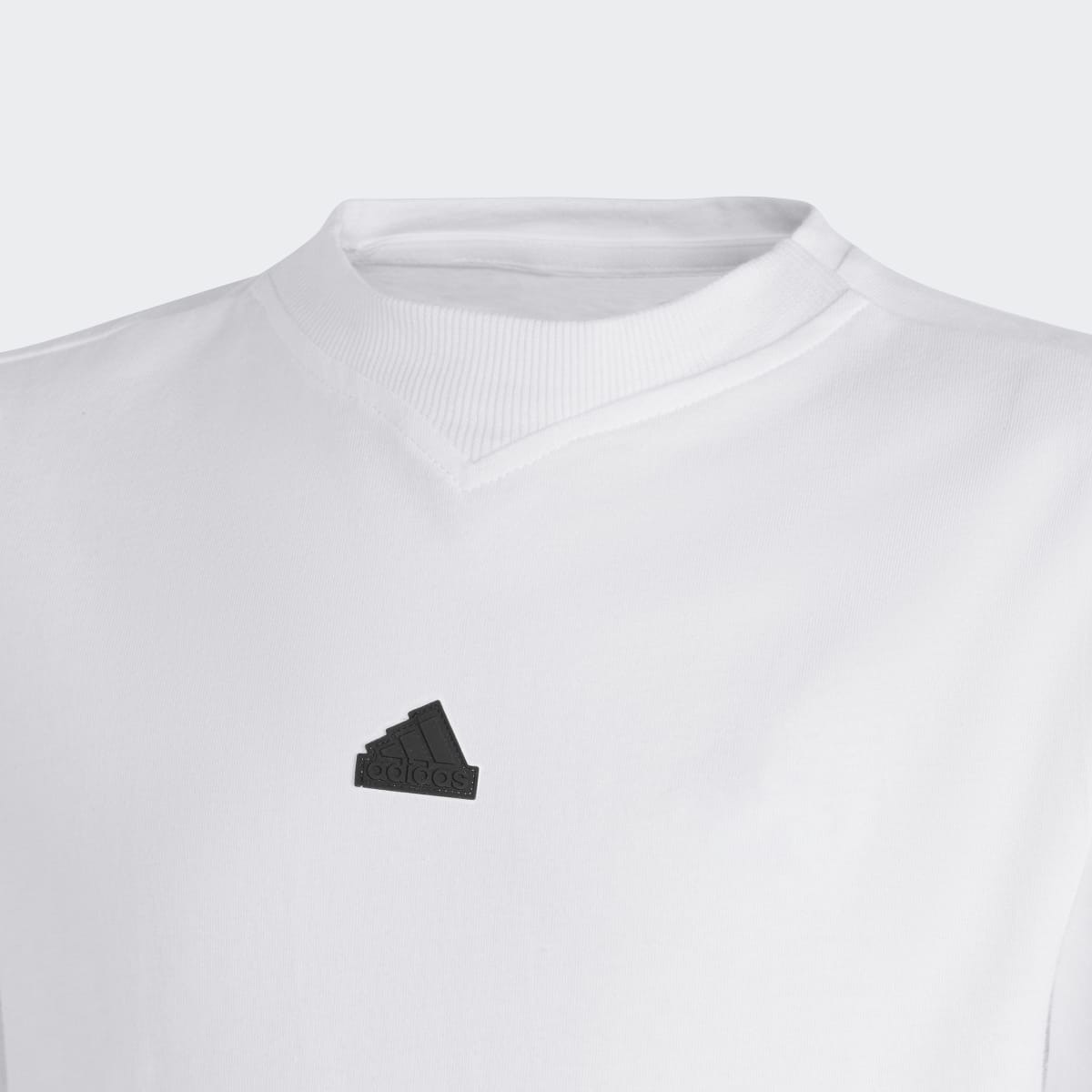 T-shirt de Criança Future Icons 3 Faixas Branco-5