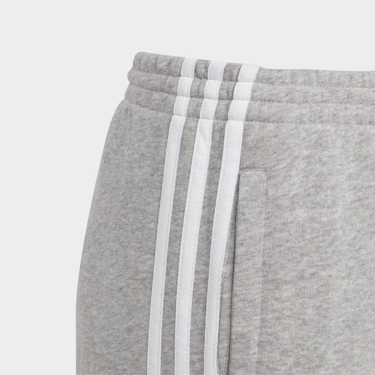 Calças de Criança Essentials Fleece 3 Faixas Cinzento / Branco-4