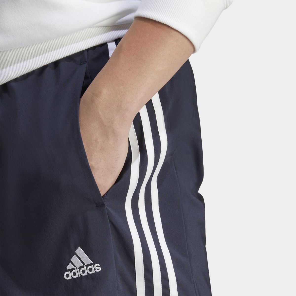 Calções de Homem Aeroready Essentials Chelsea 3 Faixas Azul-marinho / Branco-3