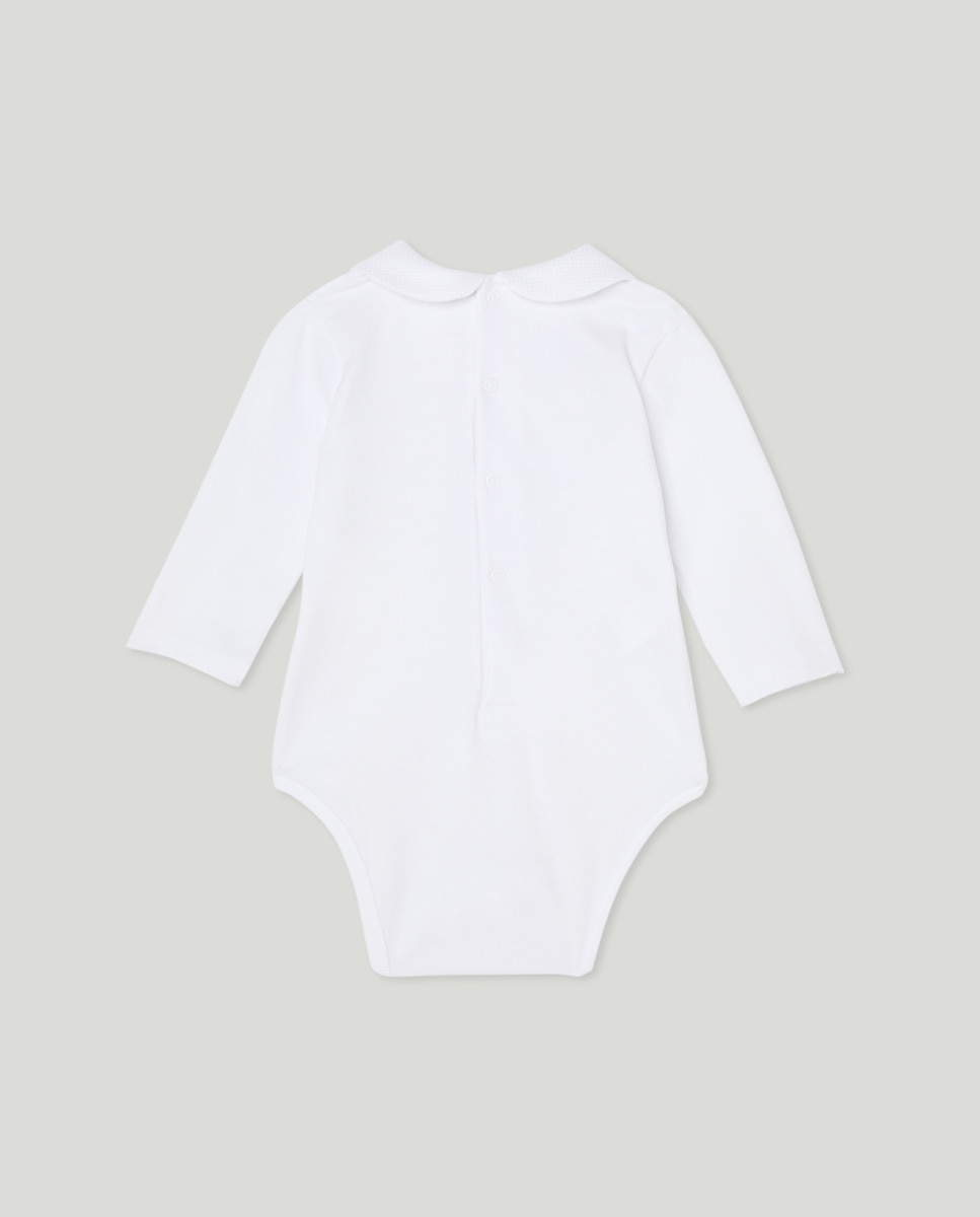 Body de Bebé com Manga Comprida Branco-2
