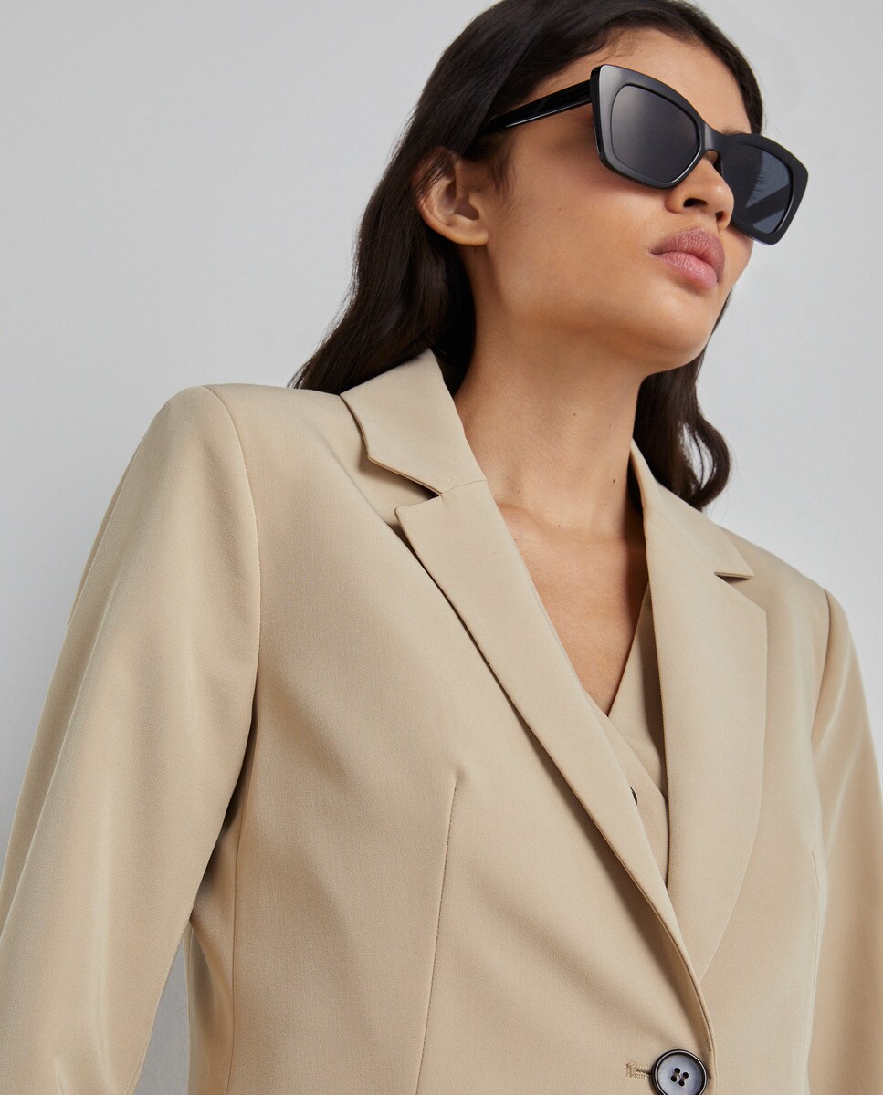 Blazer cintré à carreaux