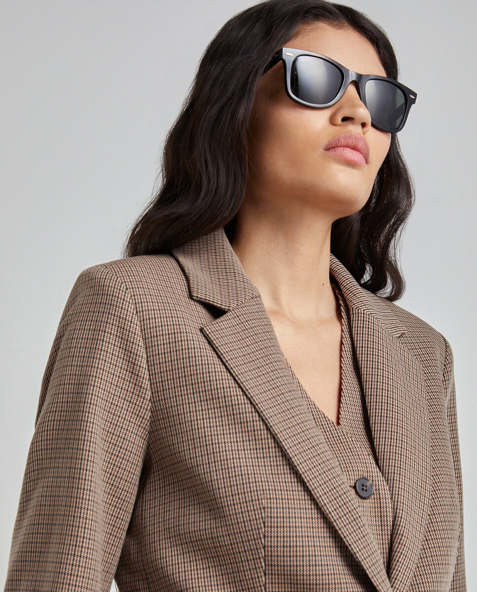 Blazer cintré à carreaux