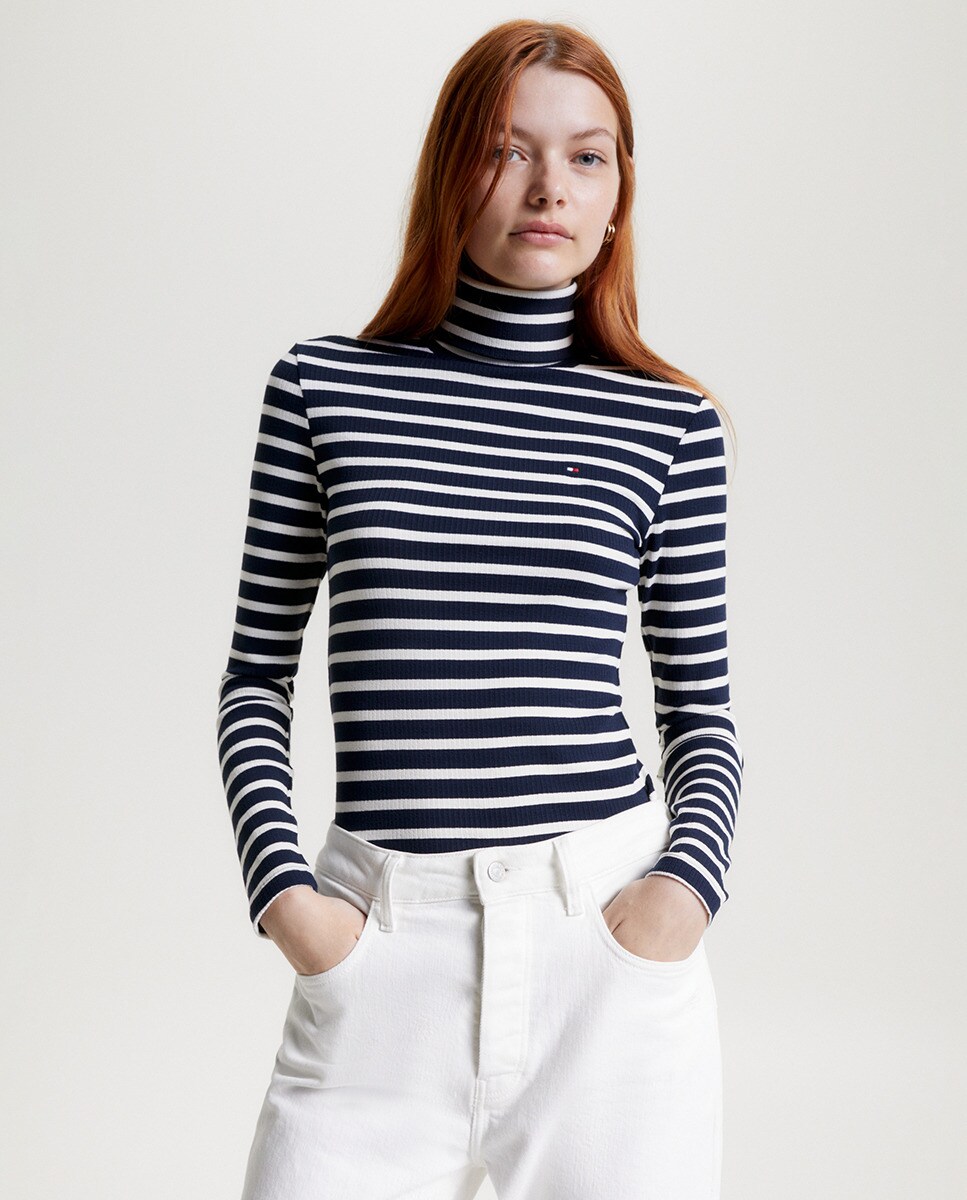 Tshirt à manches longues et col montant