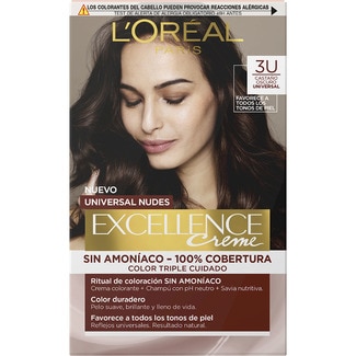 Creme tinte coloración permanente sin amoniaco nº 3U Castaño oscuro universal caja 1 unidad - Excellence