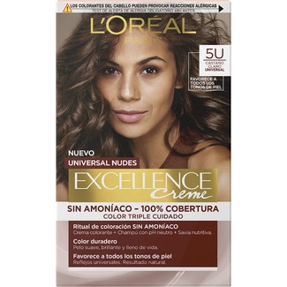 Creme tinte coloración permanente sin amoniaco nº 5U Castaño claro universal caja 1 unidad - Excellence