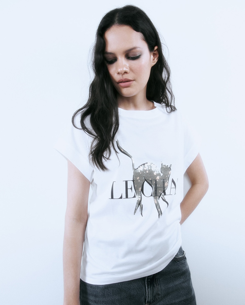 Tshirt pailleté devant