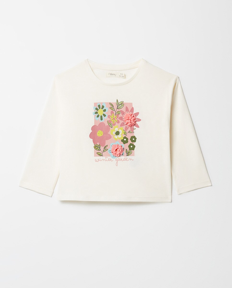 Tshirt fleurs jardin