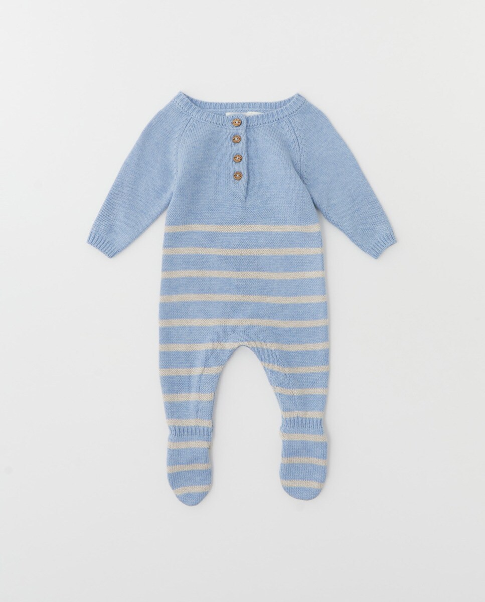 Grenouillère maille rayures