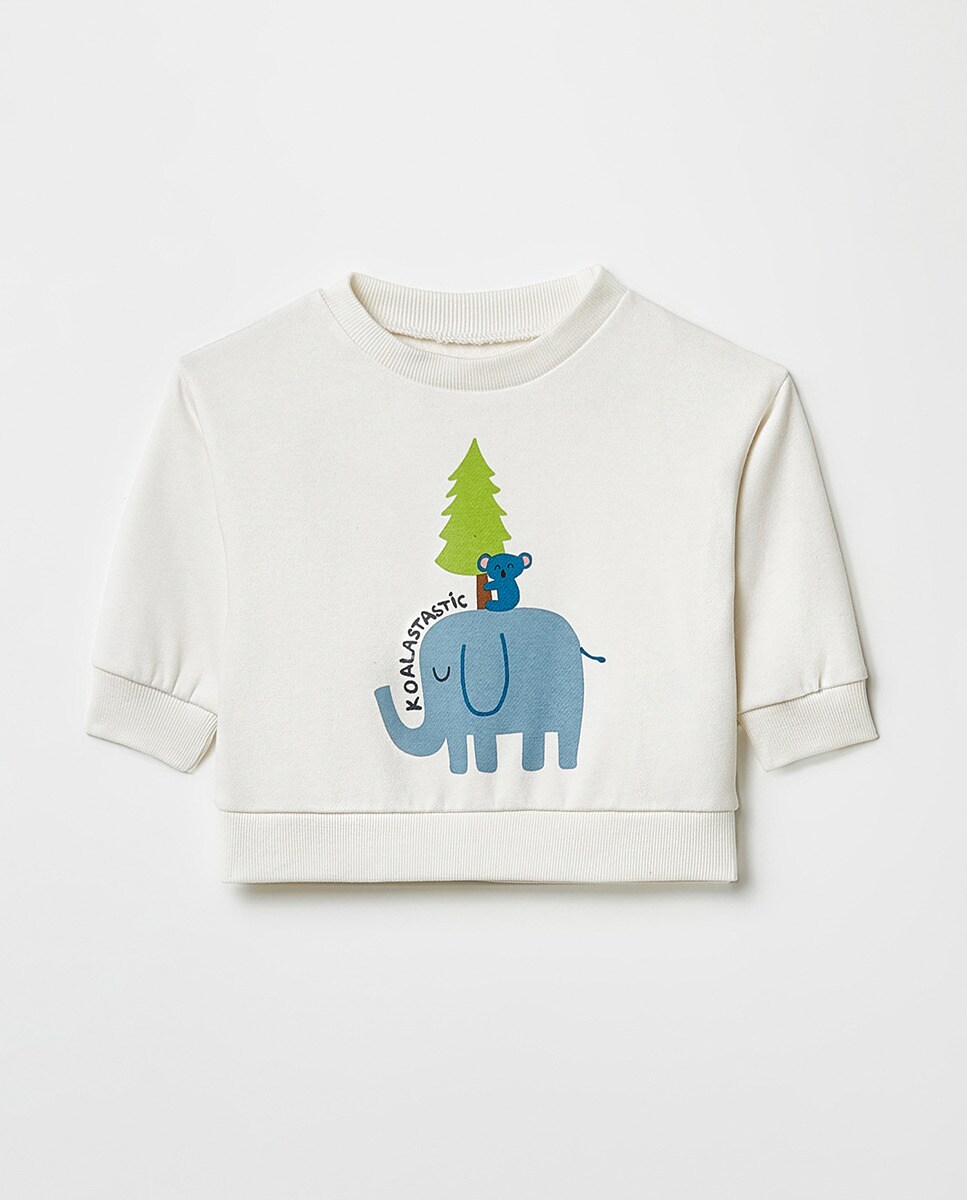 Sweat imprimé éléphant