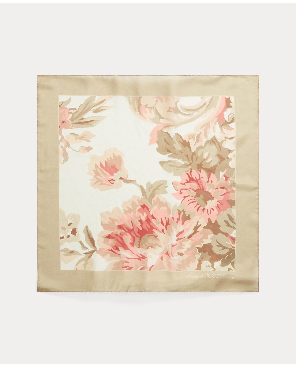 Bandana en soie à imprimé fleurs