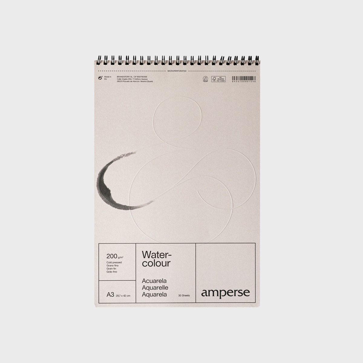 Bloc acuarela A3 Amperse Beige-1