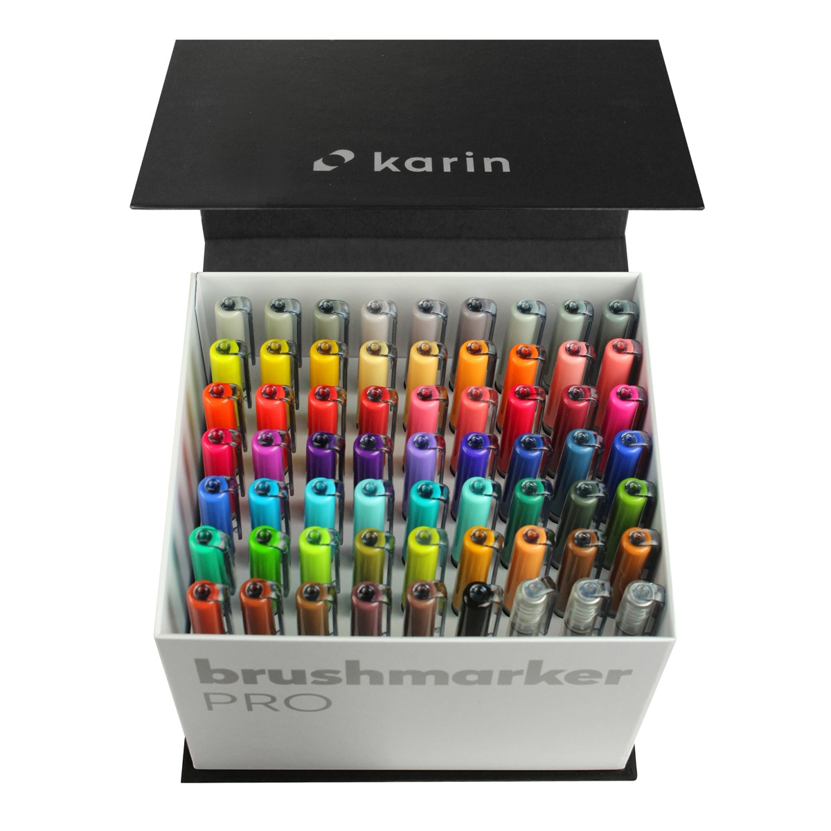 Pack 60  rotuladores lettering +3 blenders Brushmarker pro Karin Multicolor-2