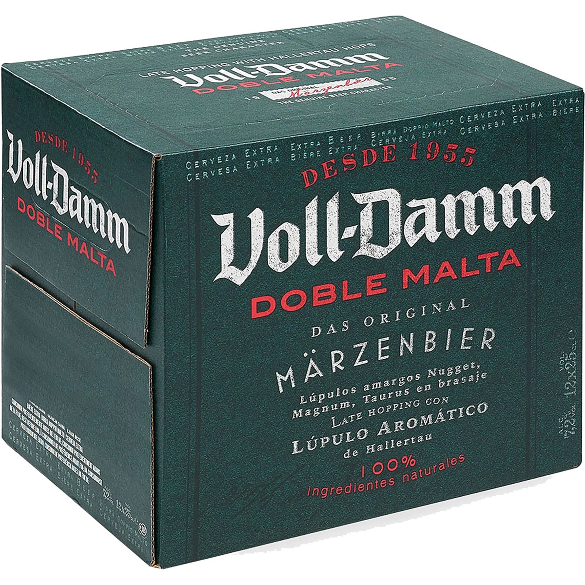 cerveza rubia extra doble malta pack 12 botellas 25 cl