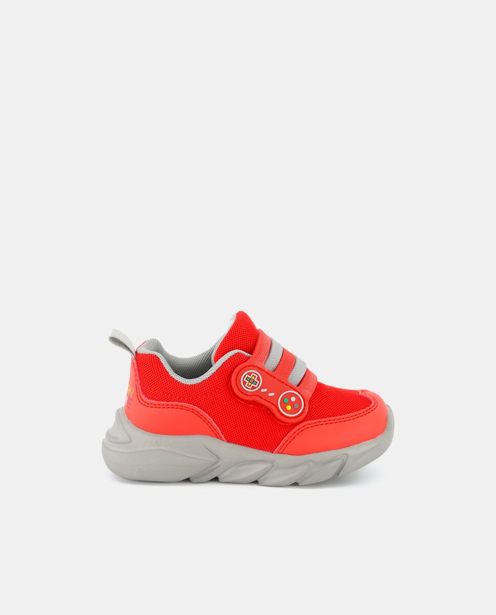 Baskets running à bride autoagrippante en croix