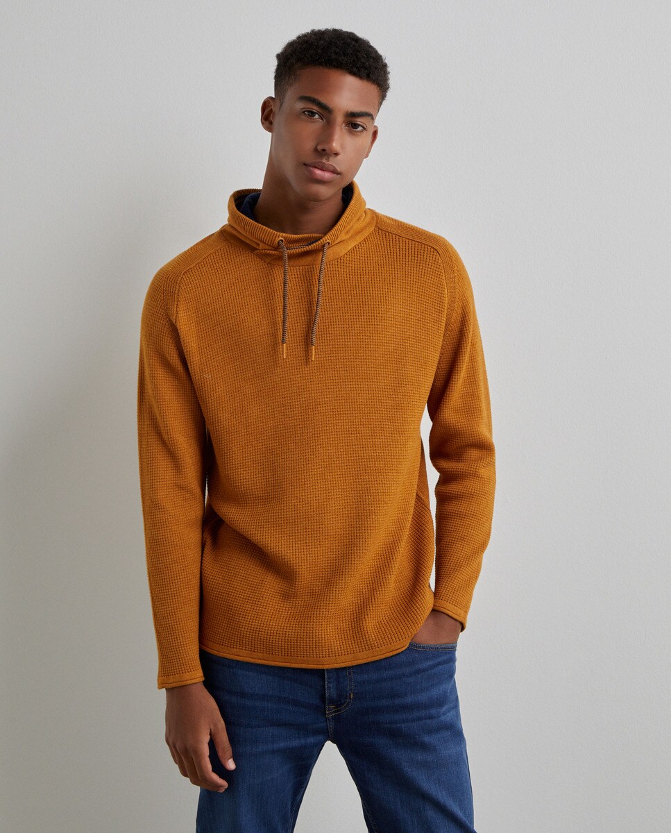 Pull à col sweat uni