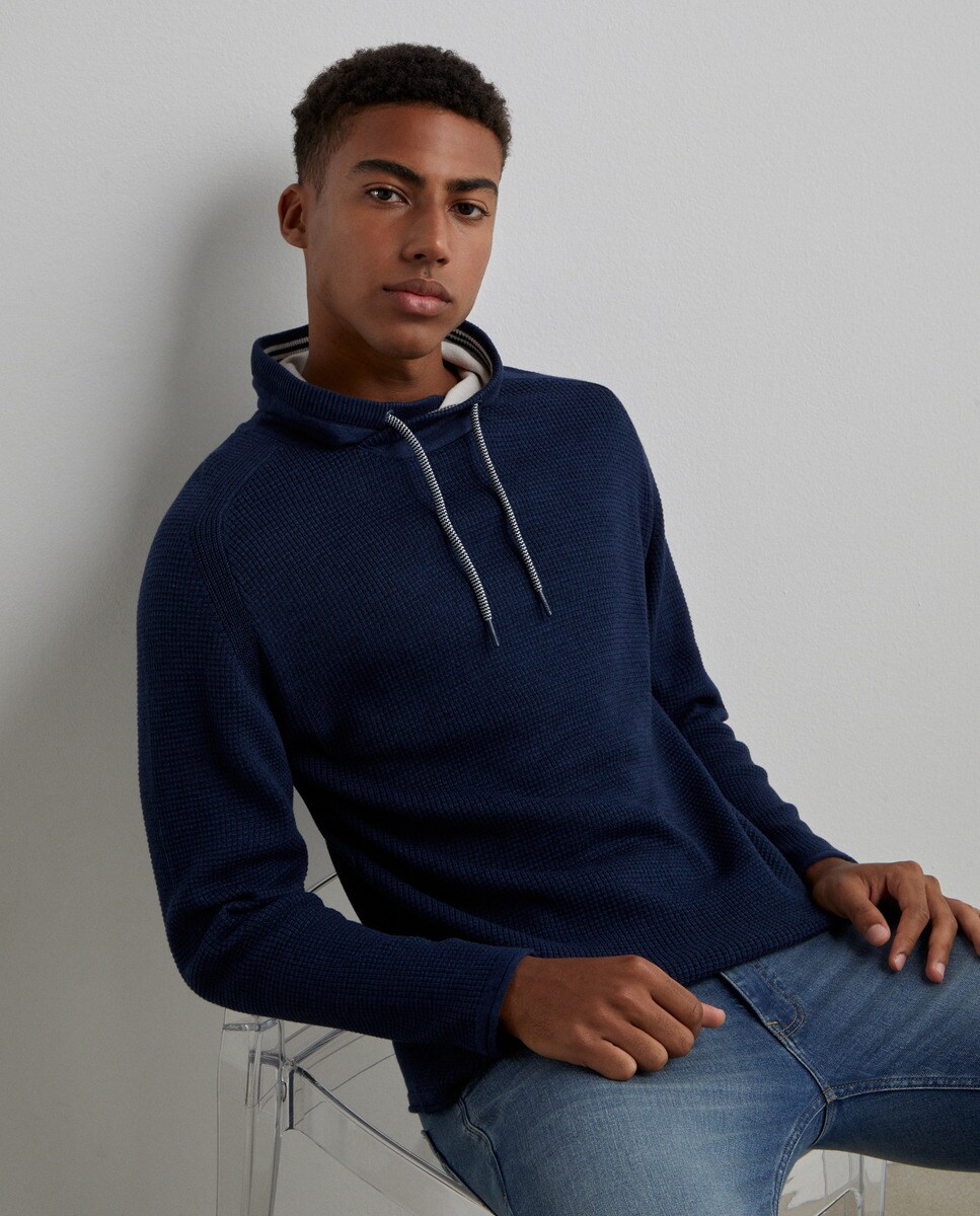 Pull à col sweat uni