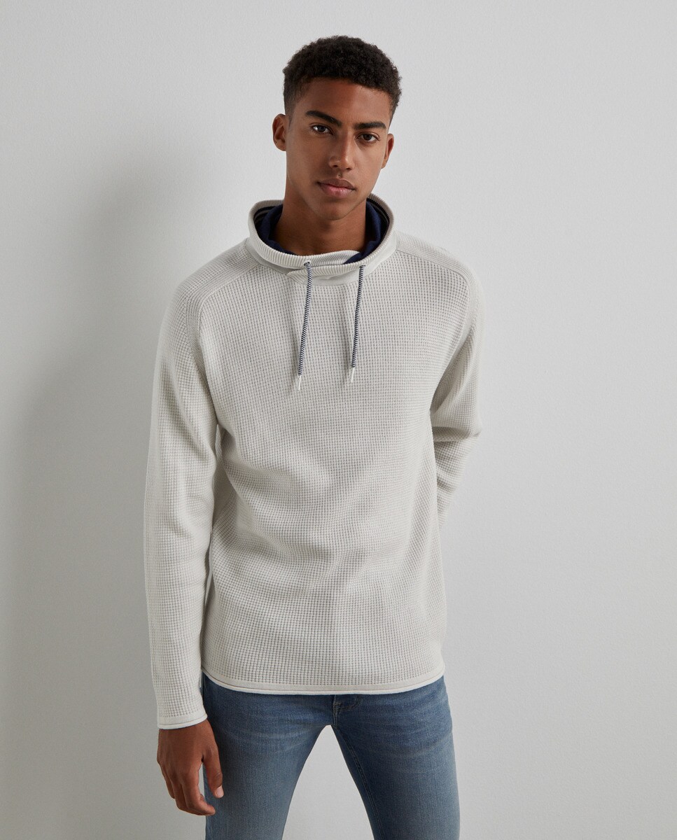 Pull à col sweat uni