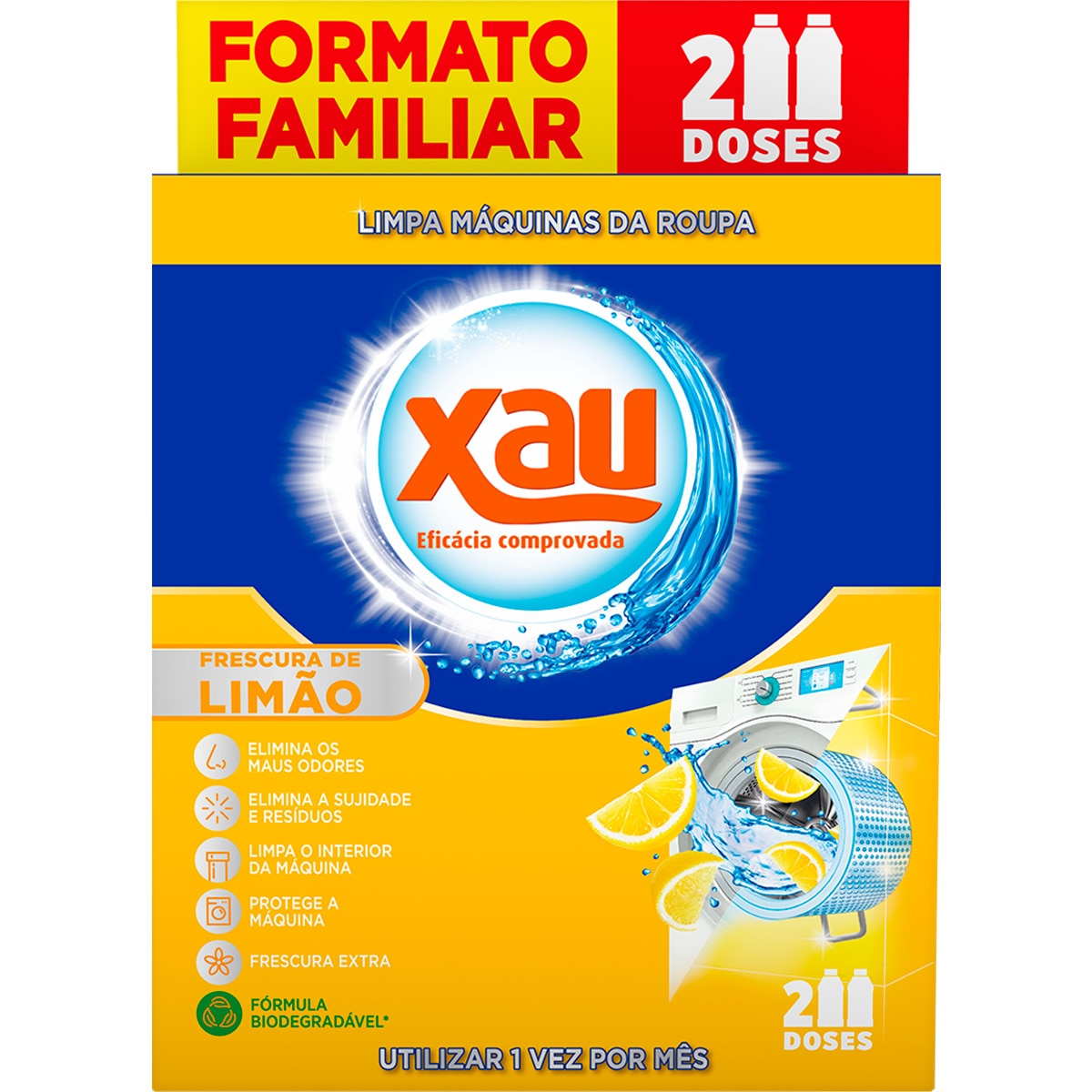 Limpa Máquinas de Roupa Frescura de Limão Pack 2 embalagem 250 ml