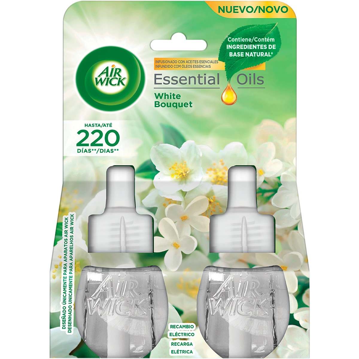 Ambientador Eléctrico Pack 2 x 19 ml Recarga embalagem 38 ml
