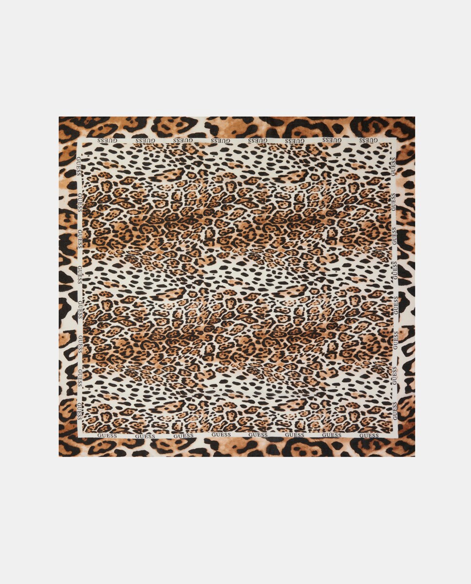 Foulard fin animal print