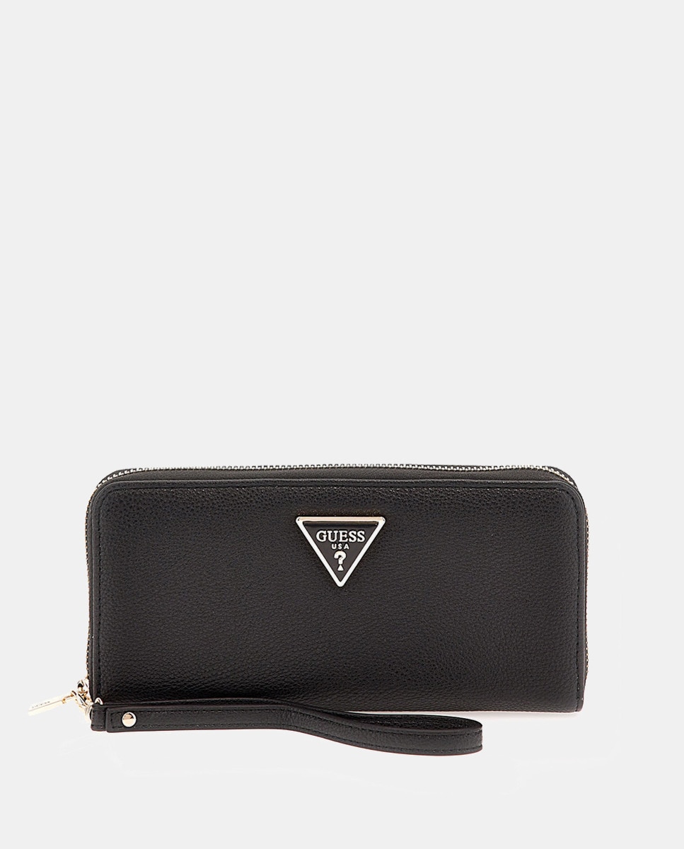 Grande pochette avec logo métallique