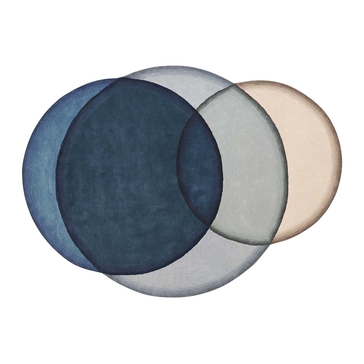 Tapete Feito à Mão Crystal Azul-1