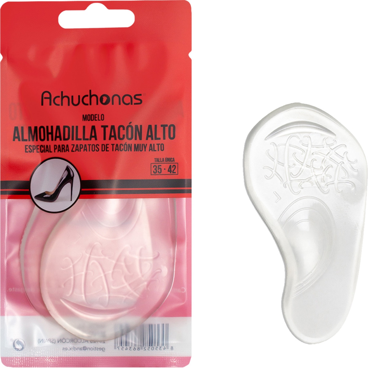 almohadilla gel especial para tacón muy alto talla única 35-42 bolsa 1 unidad