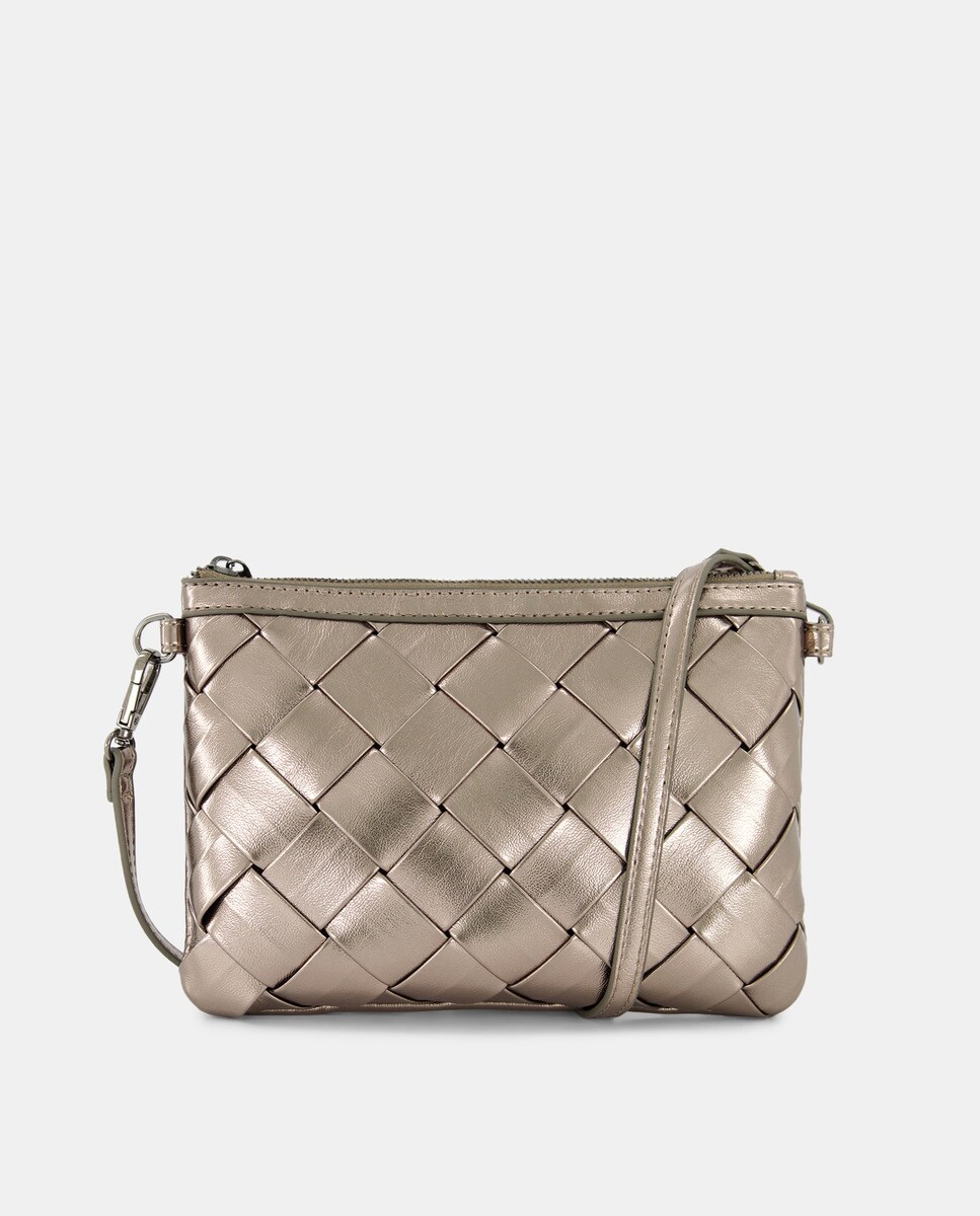 Sac pouch avec applique de la marque