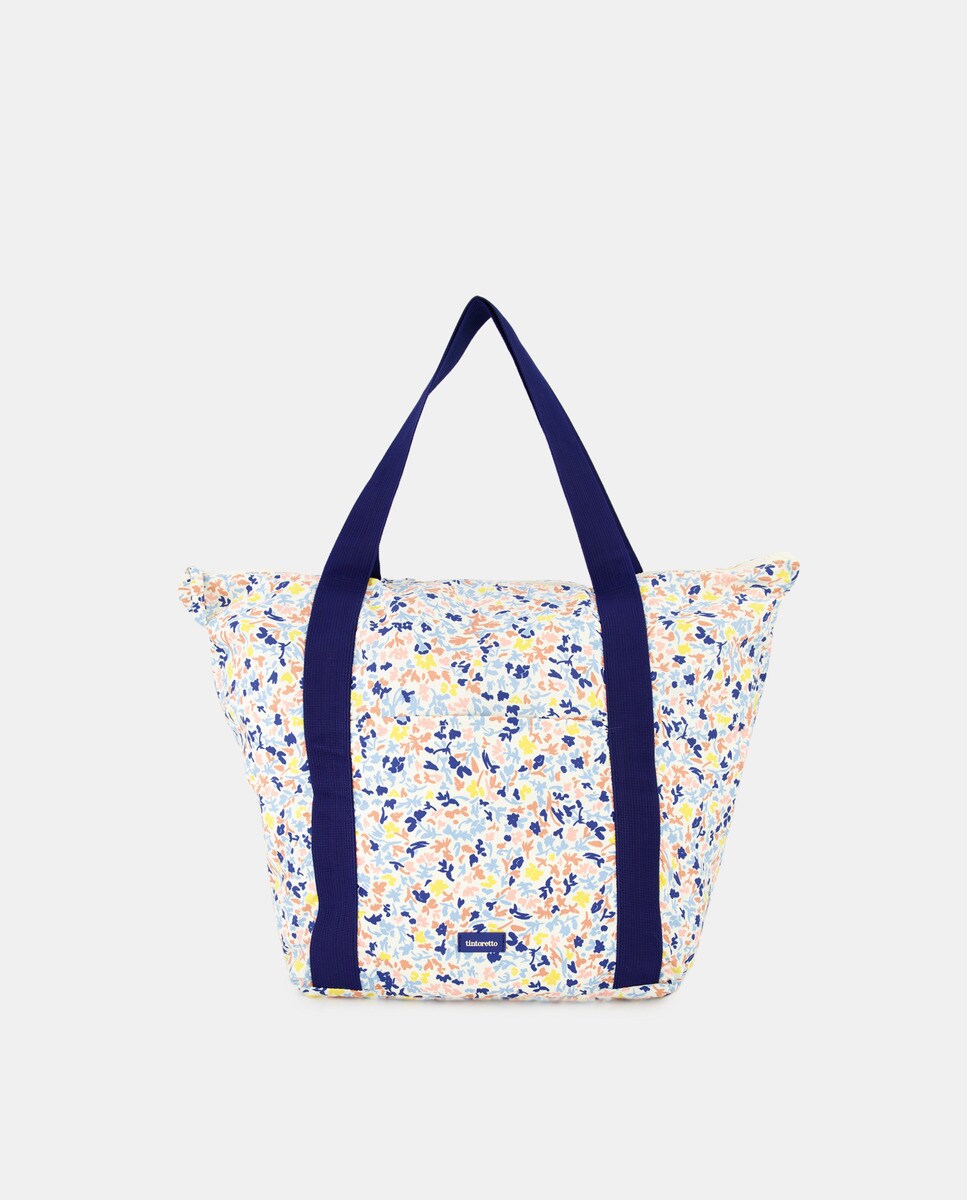 Sac cabas conible en sac à dos à motif