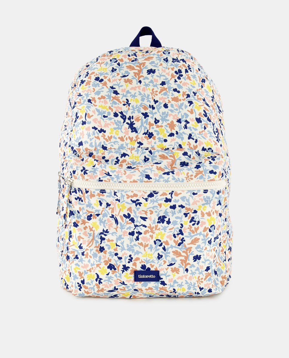 Sac à dos à motif avec poche avant