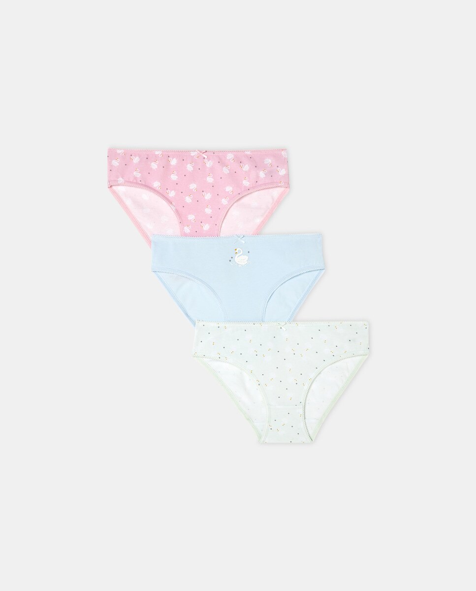 Lot de 3 culottes imprimé cygnes