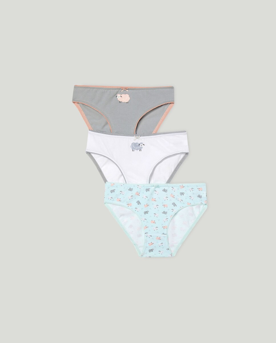 Lot de 3 culottes imprimé moutons