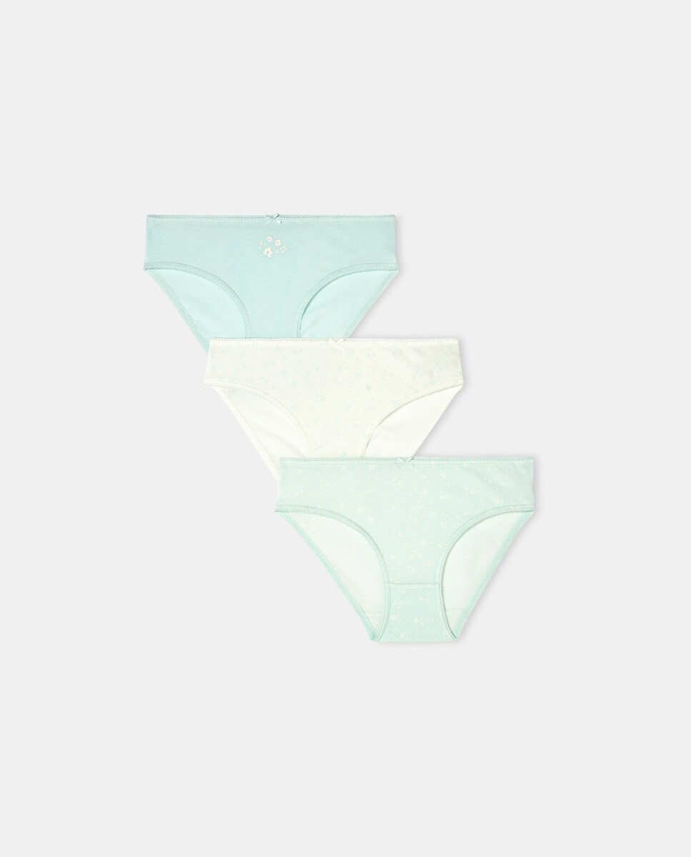 Lot de 3 culottes imprimé fleurs