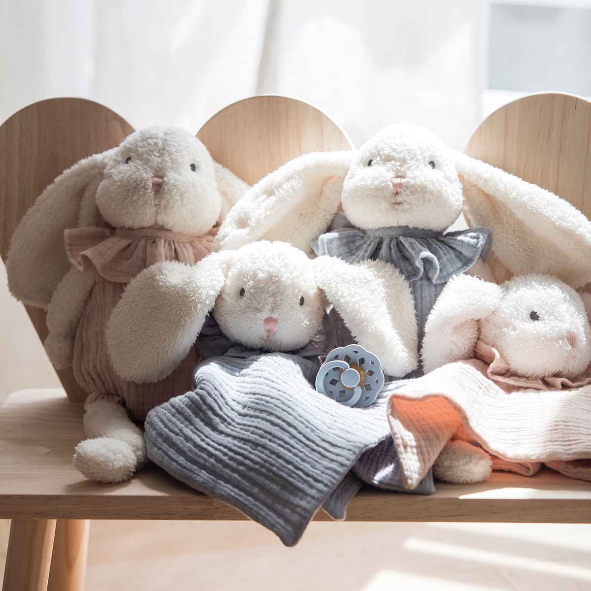 Dou Dou de Coelho Soft Bunny Azul-acinzentado-6