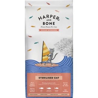 pienso para gatos adultos esterilizados con atún, pescado blanco y salmón bolsa 1,5 kg - Harper&bone