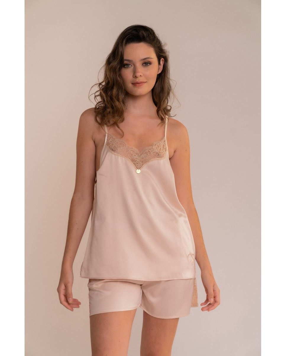Pijama Top & Calções Champagne Glam 4