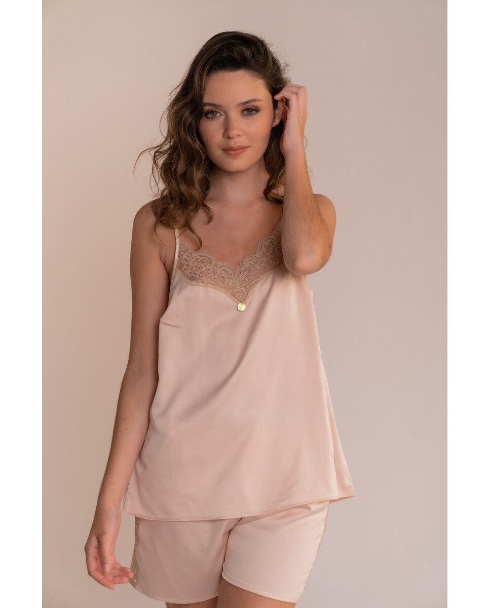 Pijama Top & Calções Champagne Glam 1