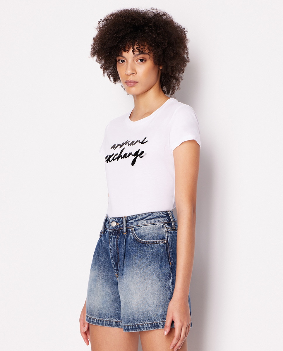 Tshirt slim fit avec logo en italique