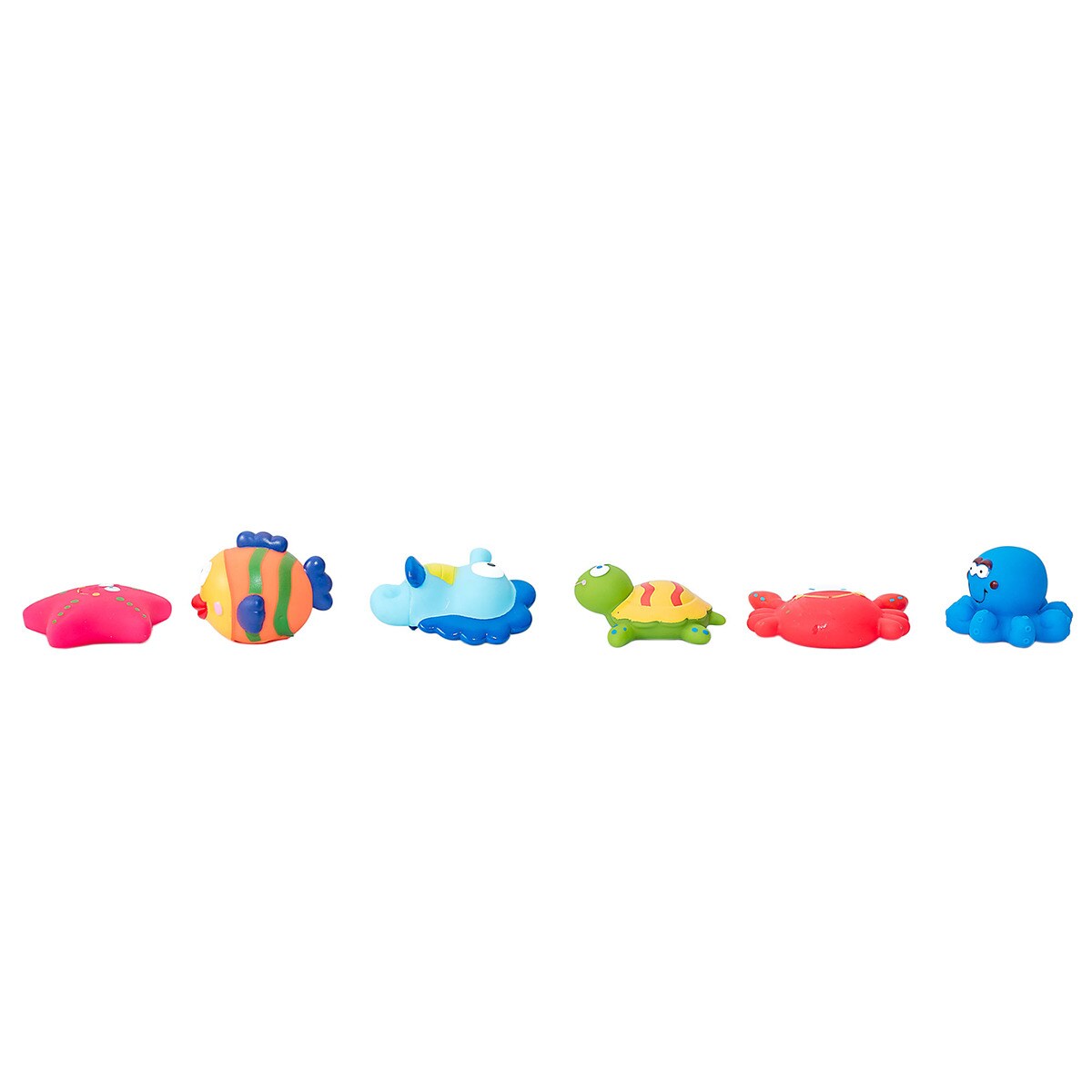 Bote con 6 juguetes de baño de animales marinos Olmitos Multicolor-2