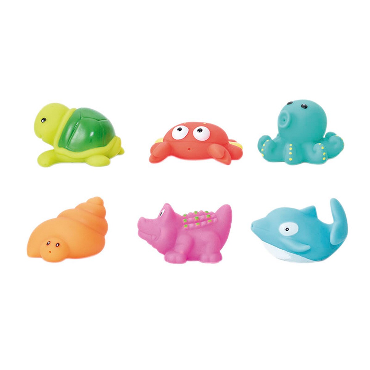 Bote con 6 juguetes de baño de animales marinos ocean Olmitos Multicolor-3