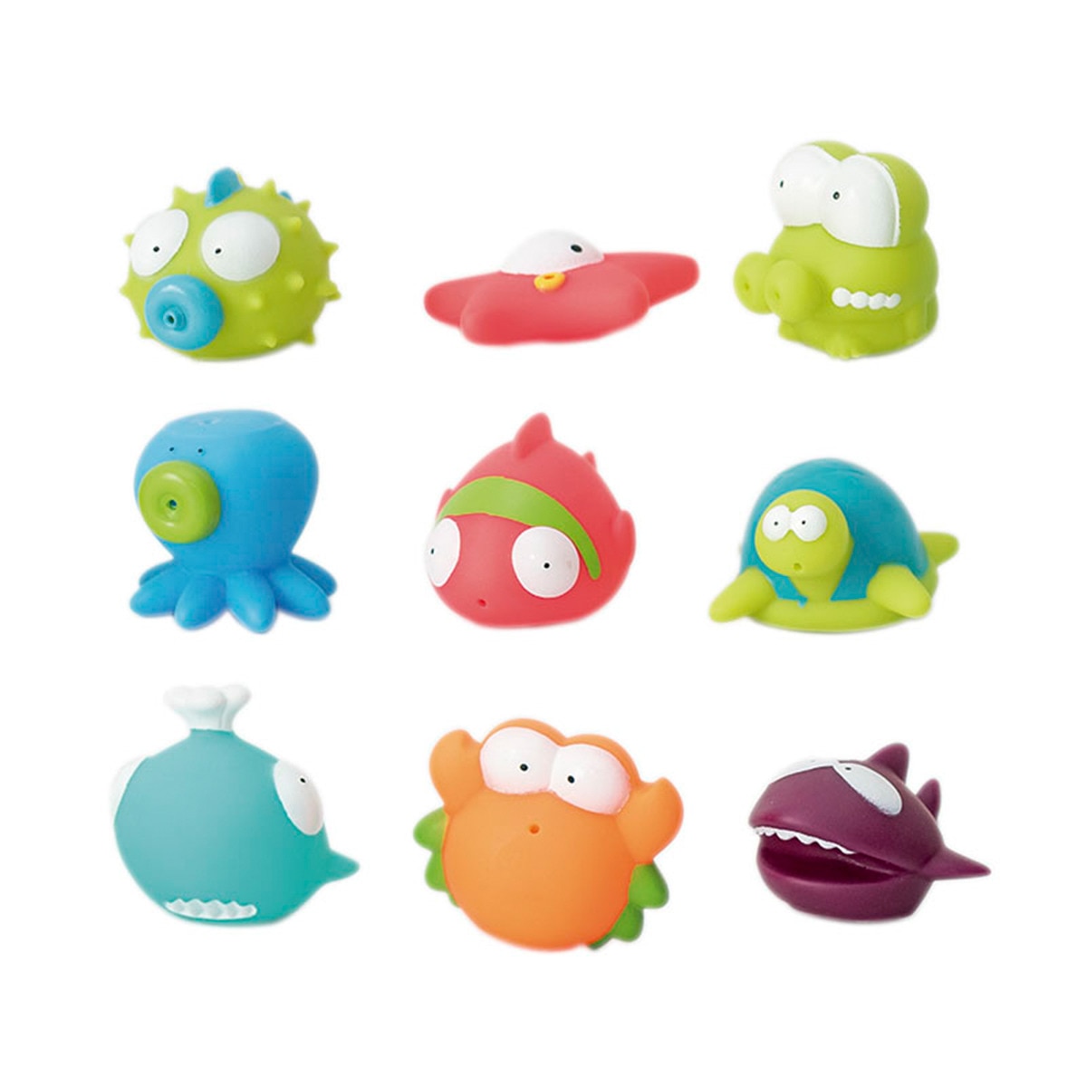 Bote con 6 juguetes de baño de animales marinos sea Olmitos Multicolor-3