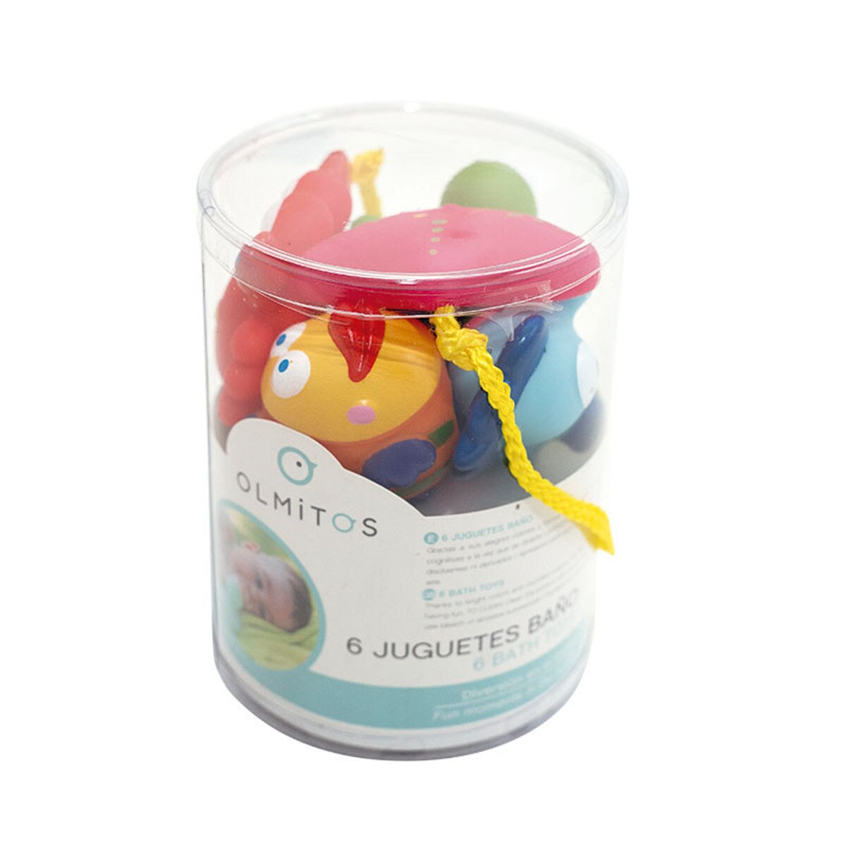 Bote con 6 juguetes de baño de animales marinos sea Olmitos Multicolor-2