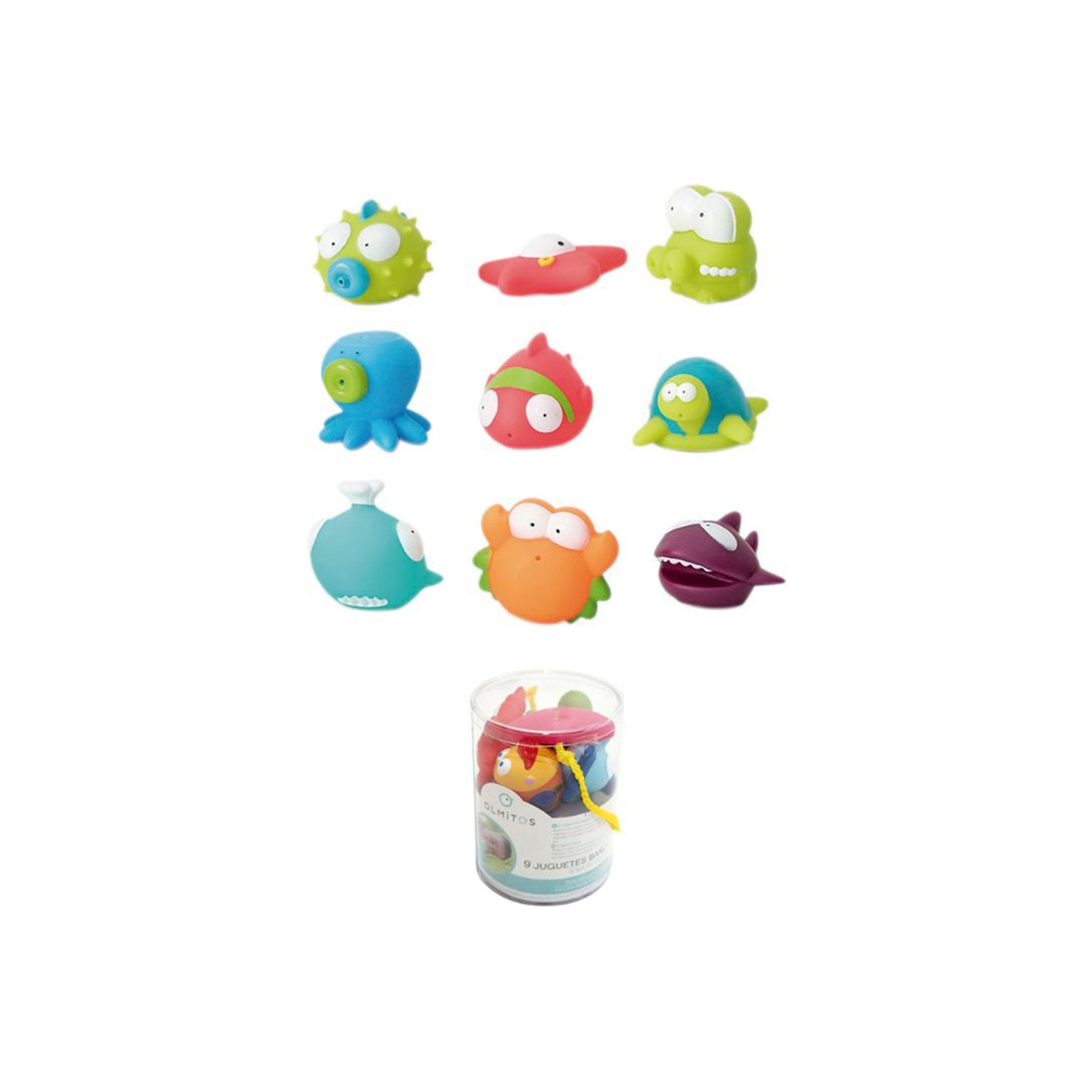 Bote con 6 juguetes de baño de animales marinos sea Olmitos Multicolor-1