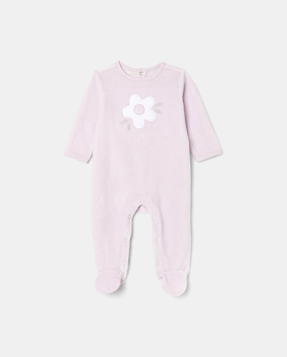 Grenouillère avec fleur