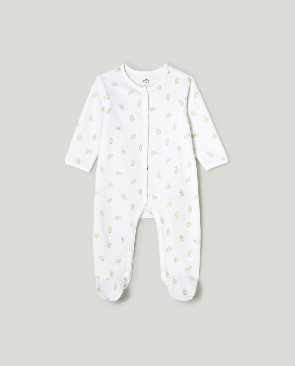 Grenouillère à imprimé poussins