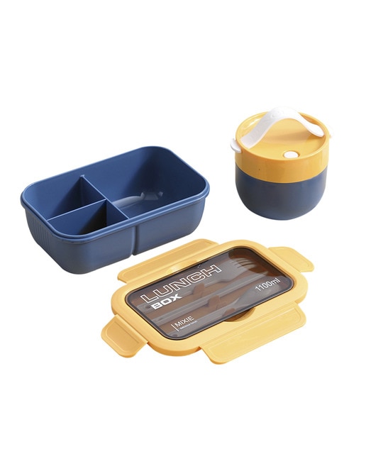 Imagen 0 de Fiambrera hermética apilable para guardar alimentos, de 1100 ml.